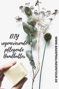 DIY regenerierende pflegende Handbutter, Badepraline on Tour